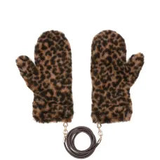 Варежки с леопардовым принтом Ombrat