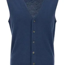 шерстяной кардиган без рукавов