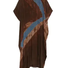 Платье миди с абстрактным узором