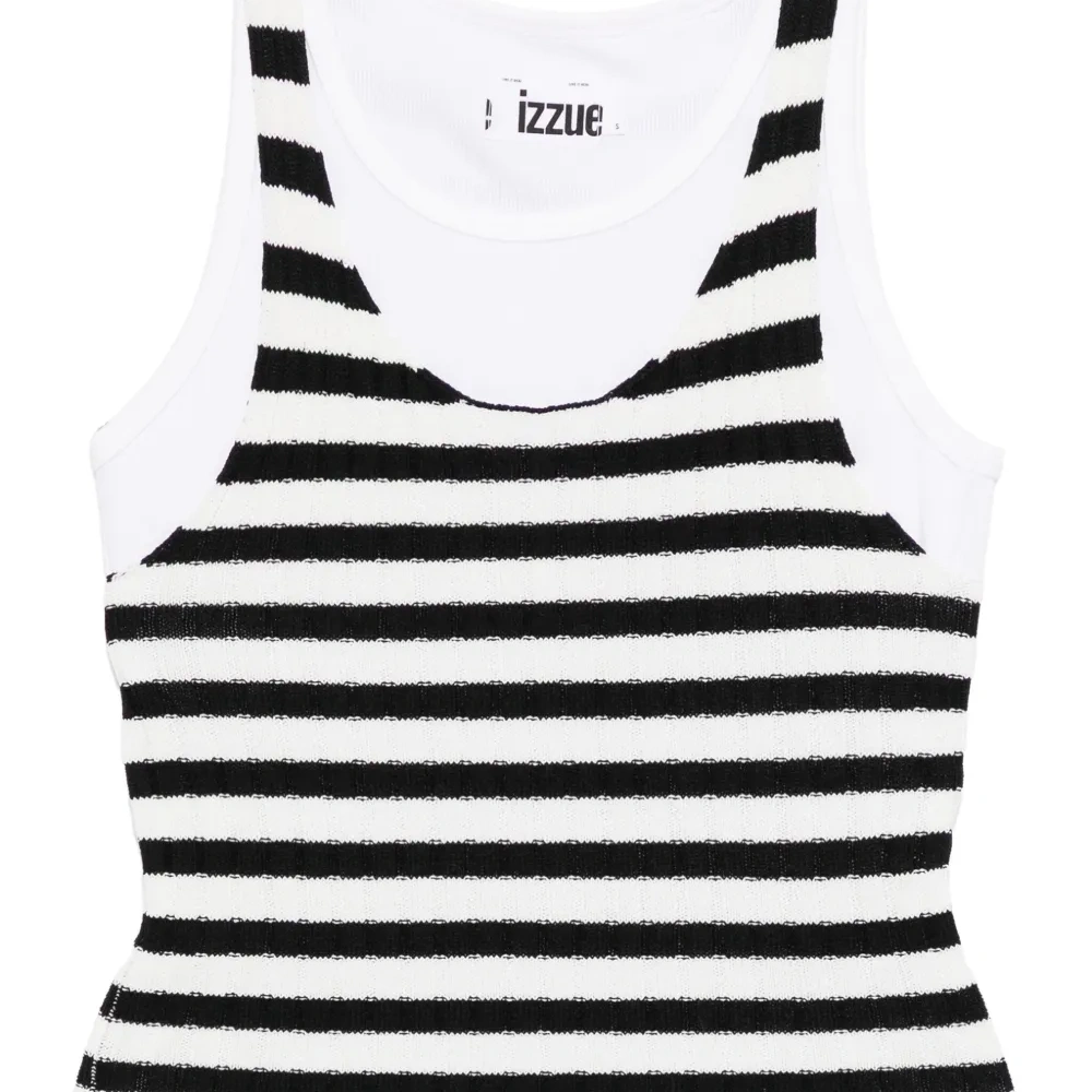 многослойный топ без рукавов