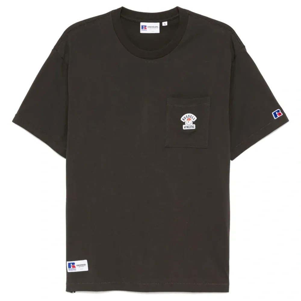 футболка с нашивкой-логотипом из коллаборации с Russell Athletic