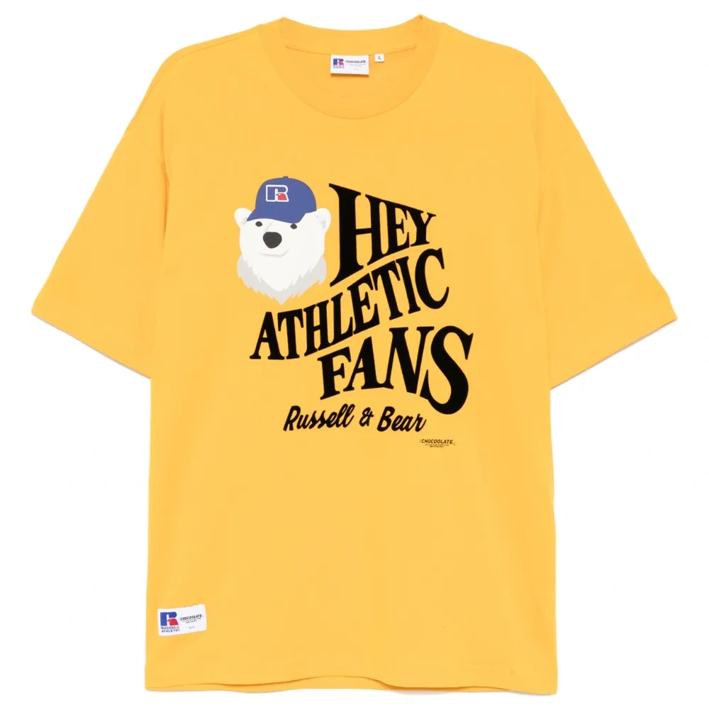 футболка с графичным принтом из коллаборации с Russell Athletic