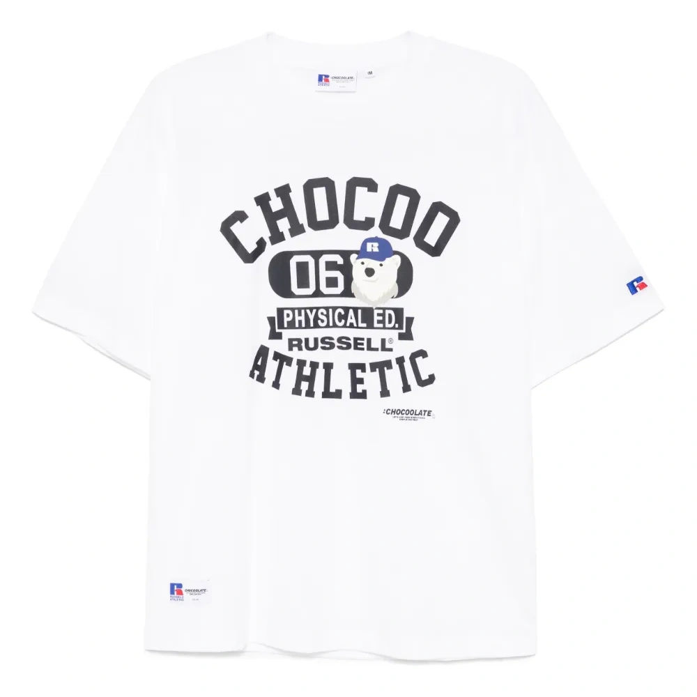 футболка с логотипом из коллаборации с Russell Athletic