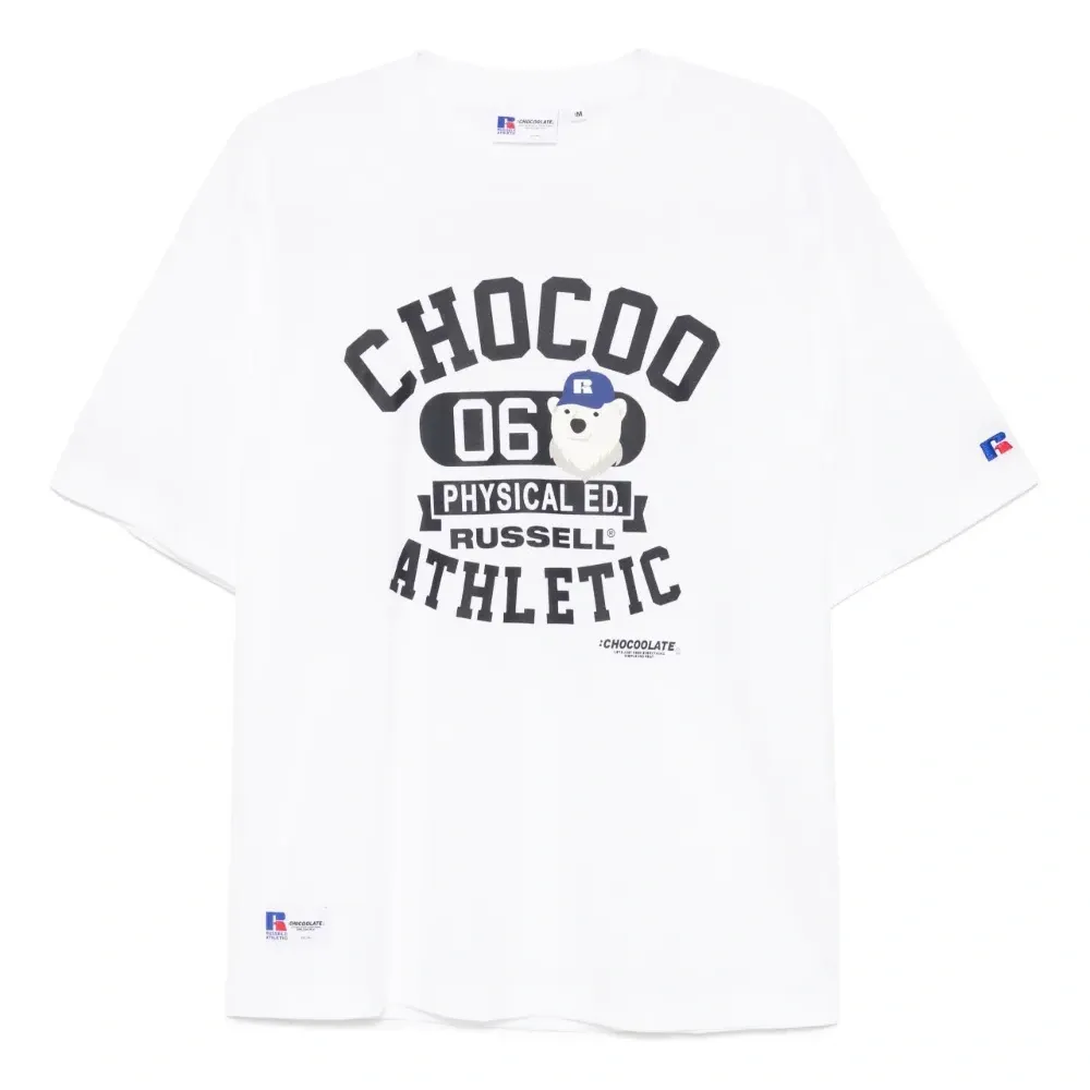 футболка с логотипом из коллаборации с Russell Athletic