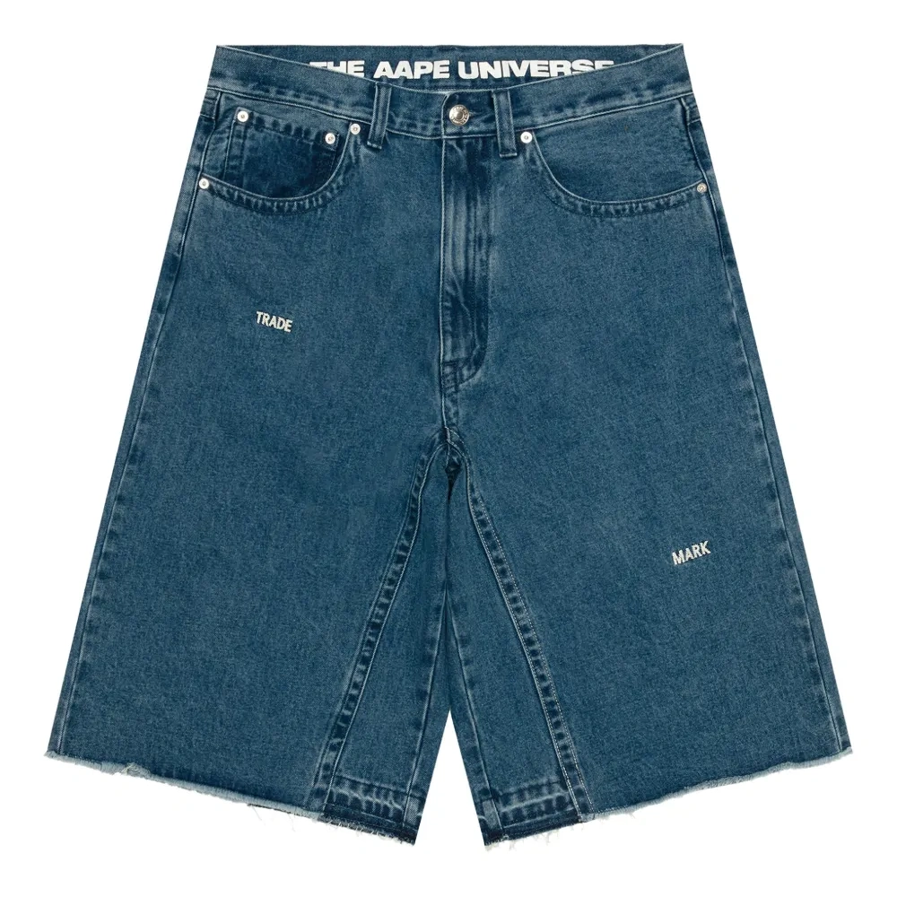 Джинсовые шорты с бахромой