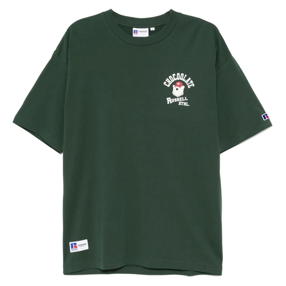 футболка с логотипом из коллаборации с Russell Athletic