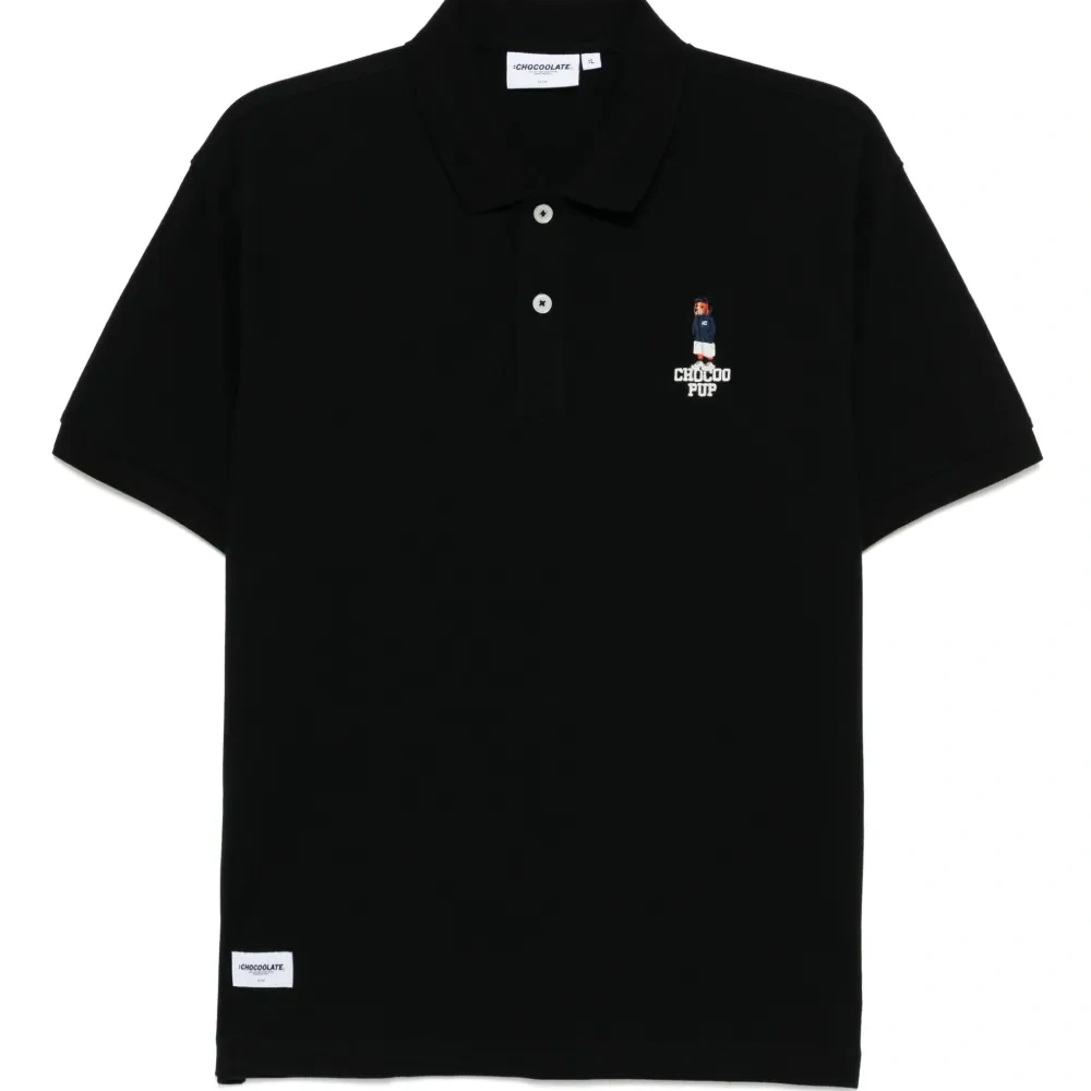 рубашка поло с вышитым логотипом