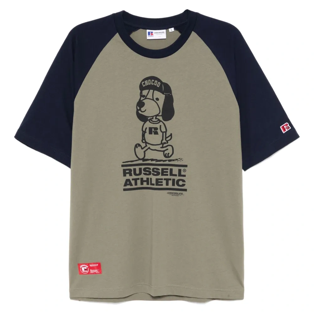 футболка с графичным принтом из коллаборации с Russell Athletic