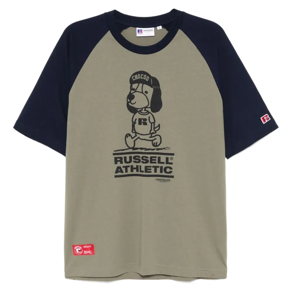 футболка с графичным принтом из коллаборации с Russell Athletic