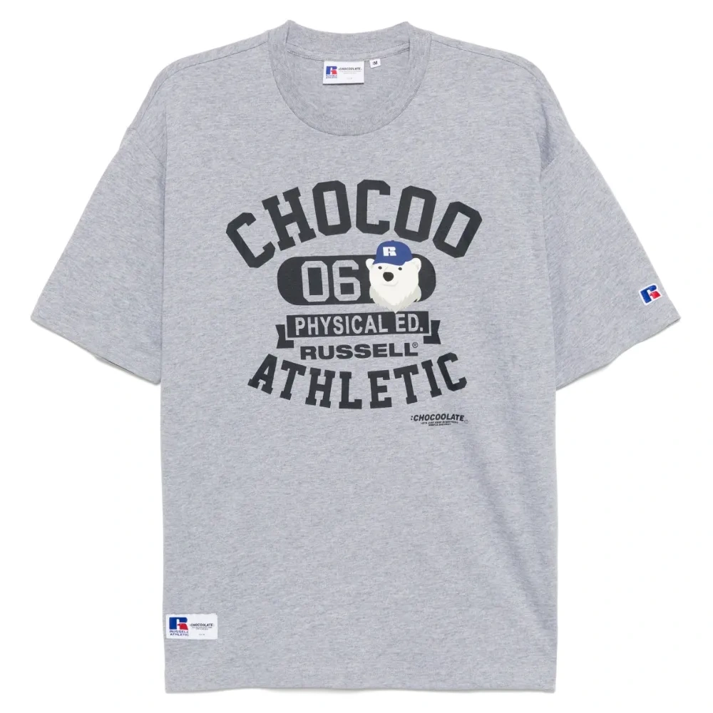 футболка с логотипом из коллаборации с Russell Athletic