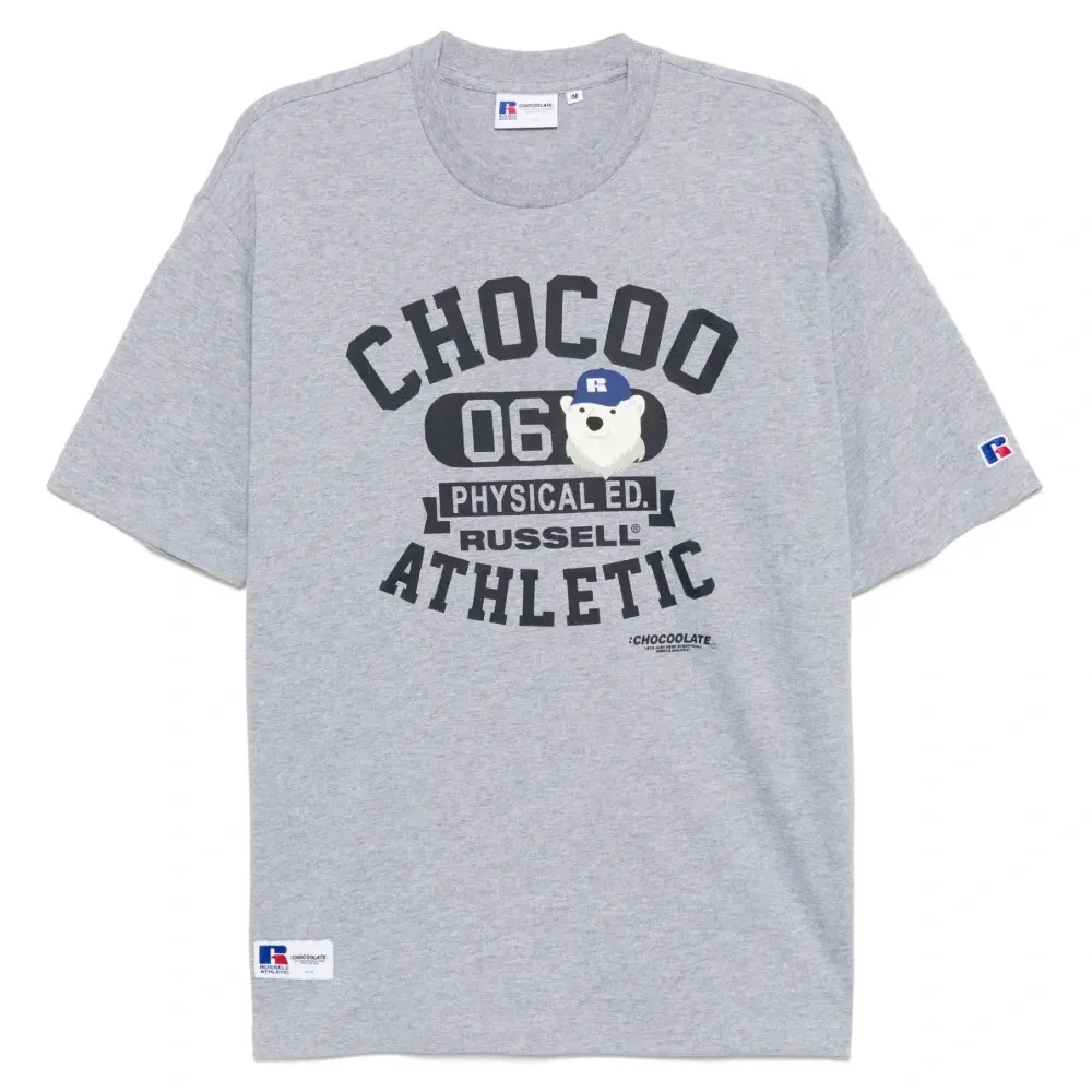 футболка с логотипом из коллаборации с Russell Athletic