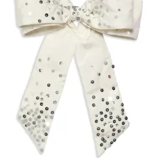 Атласный бант с пайетками