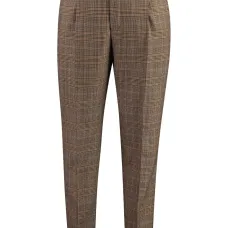 клетчатые брюки со складками клетчатые брюки со складками