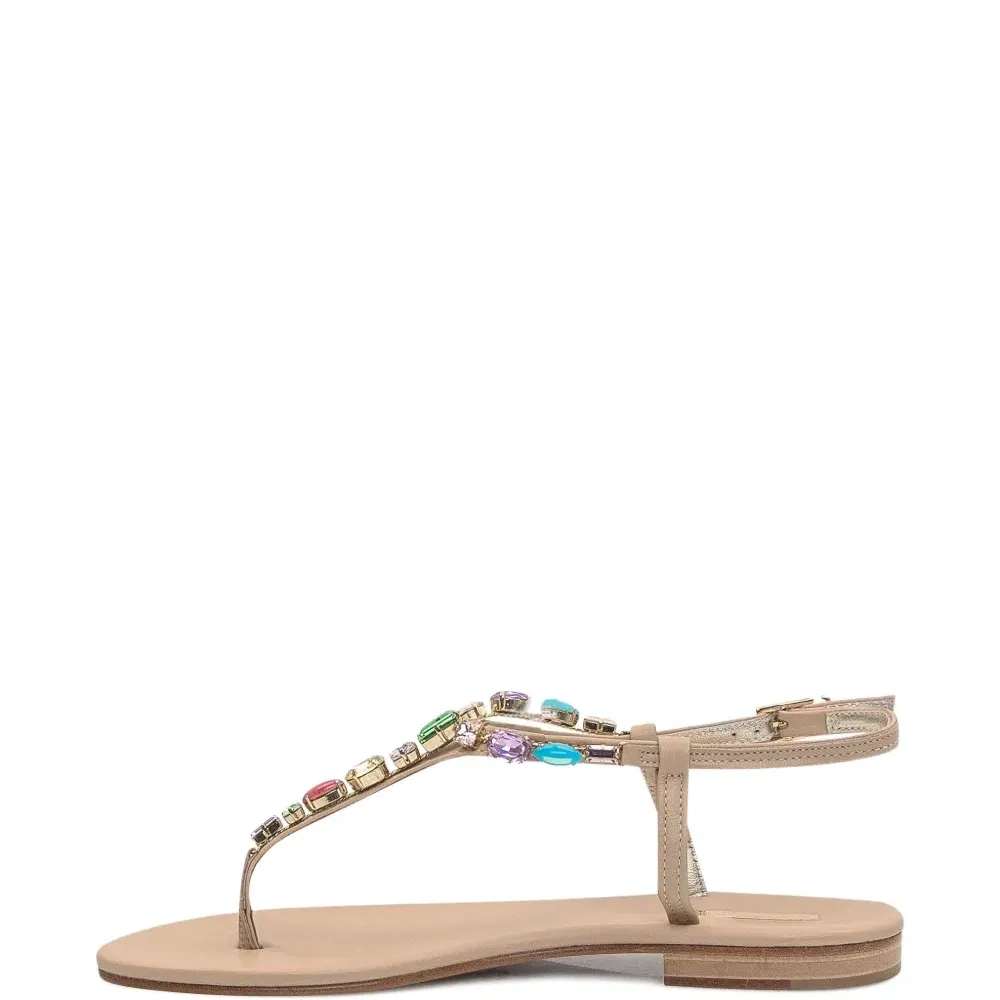 Сандалии с кристаллами