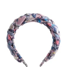 плетеный ободок с цветочным декором плетеный ободок с цветочным декором