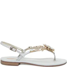 Сандалии с кристаллами