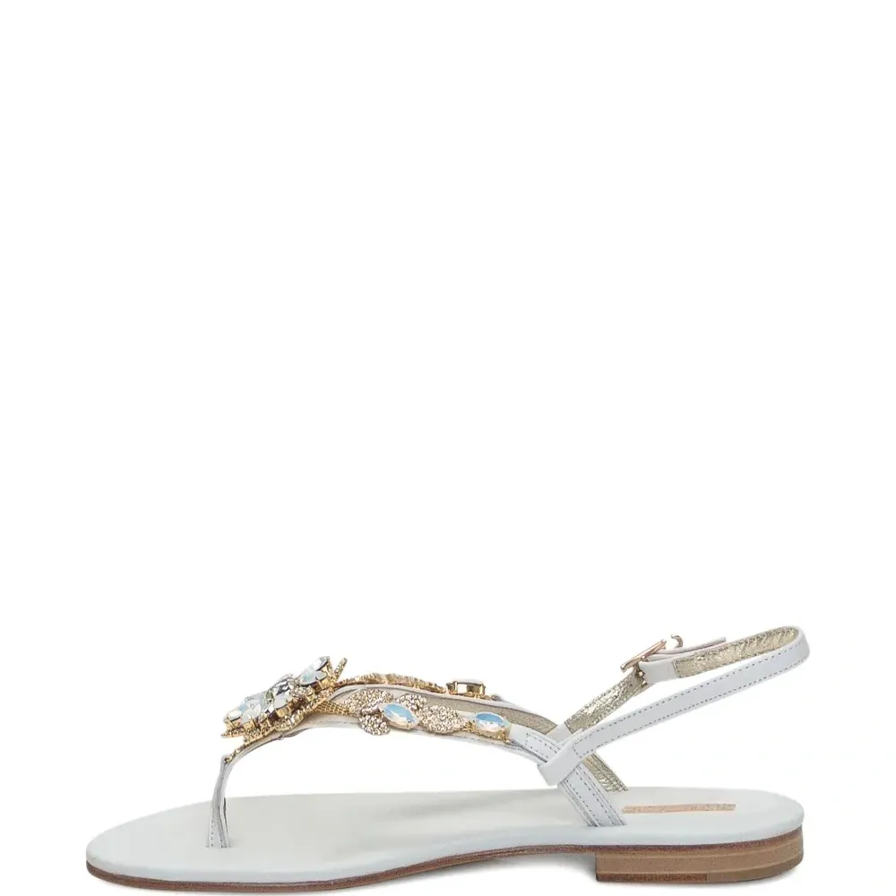 Сандалии с кристаллами