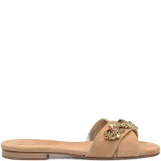 Сандалии с кристаллами