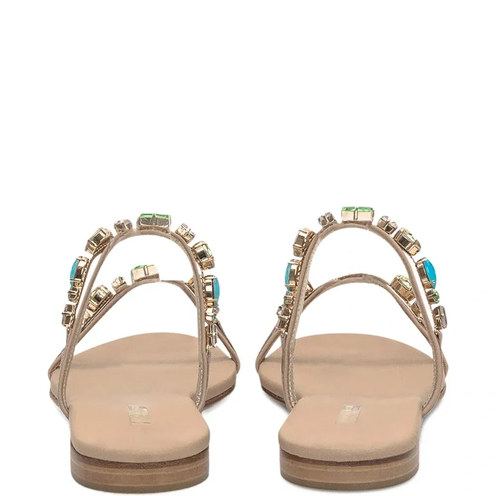 Сандалии с кристаллами