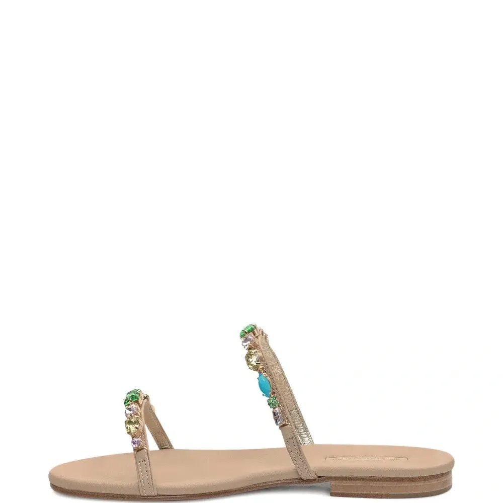 Сандалии с кристаллами