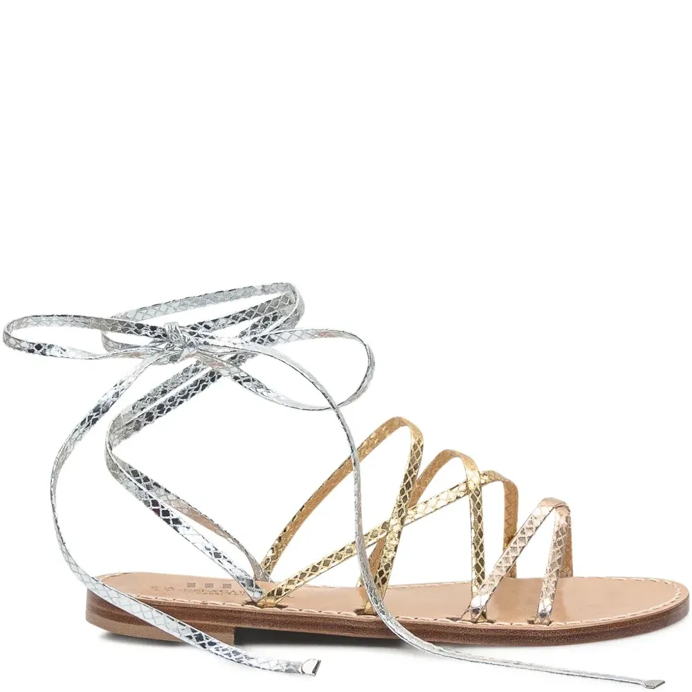 Сандалии с завязками