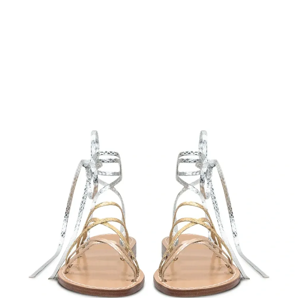 Сандалии с завязками