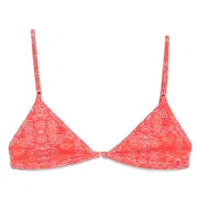 топ бикини с треугольными чашками и цветочным принтом