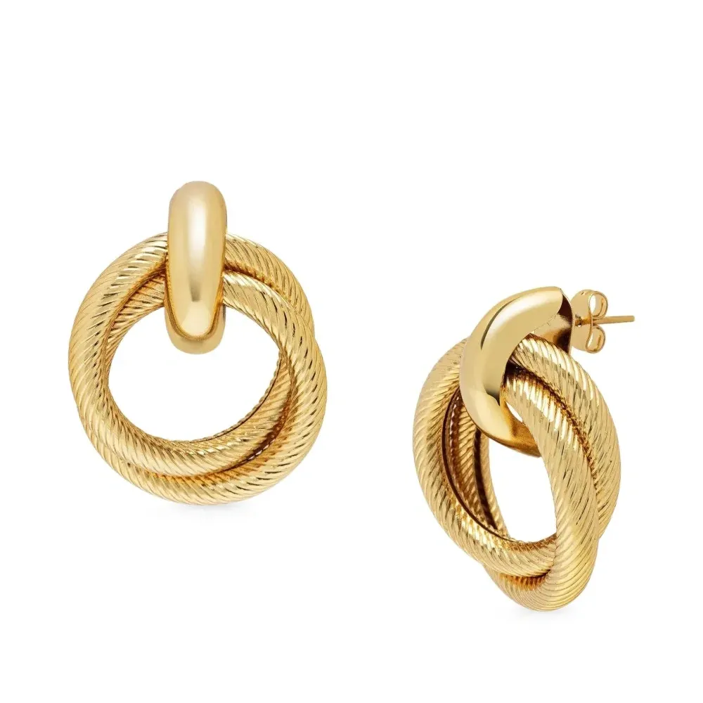 Двойные серьги-кольца