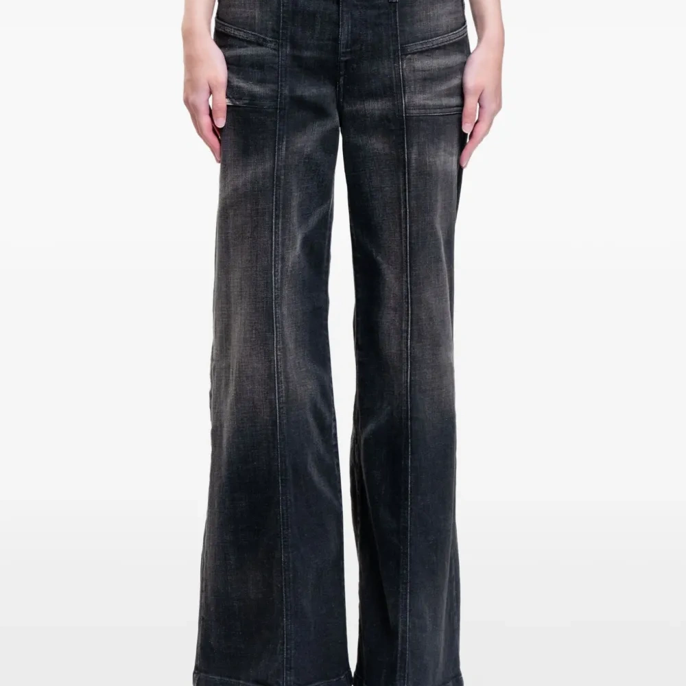 широкие джинсы с завышенной талией