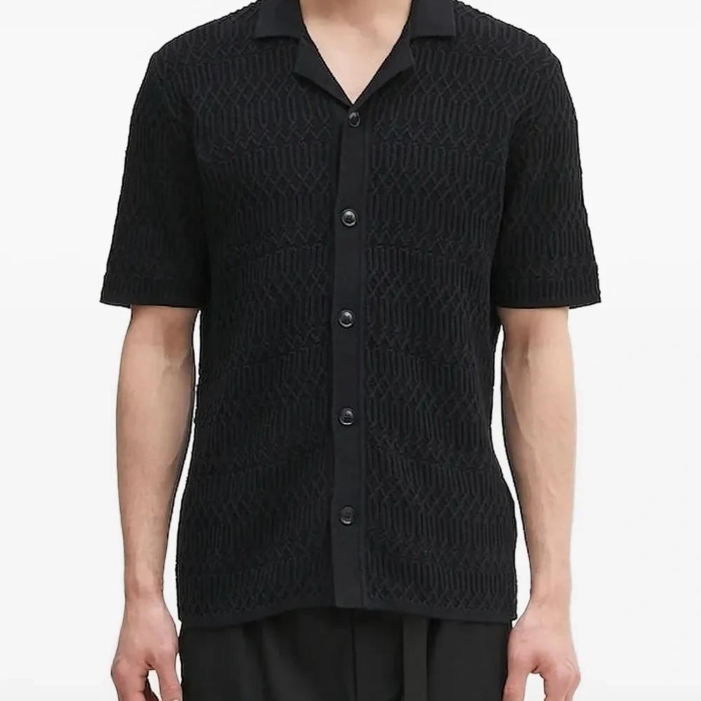 Фактурная рубашка с короткими рукавами