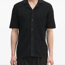 Фактурная рубашка с короткими рукавами