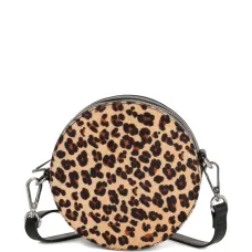 сумка на плечо с леопардовым принтом