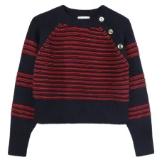 Укороченный свитер в полоску Укороченный свитер в полоску