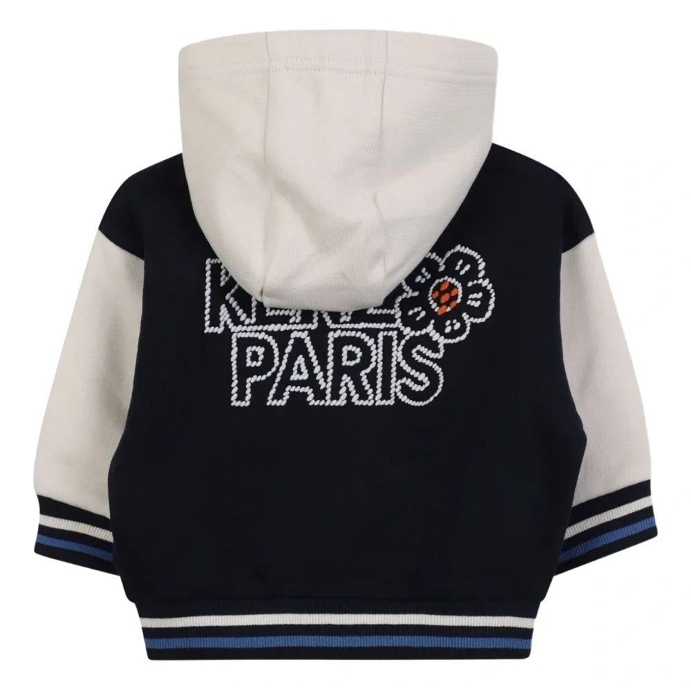 худи на молнии с вышитым логотипом