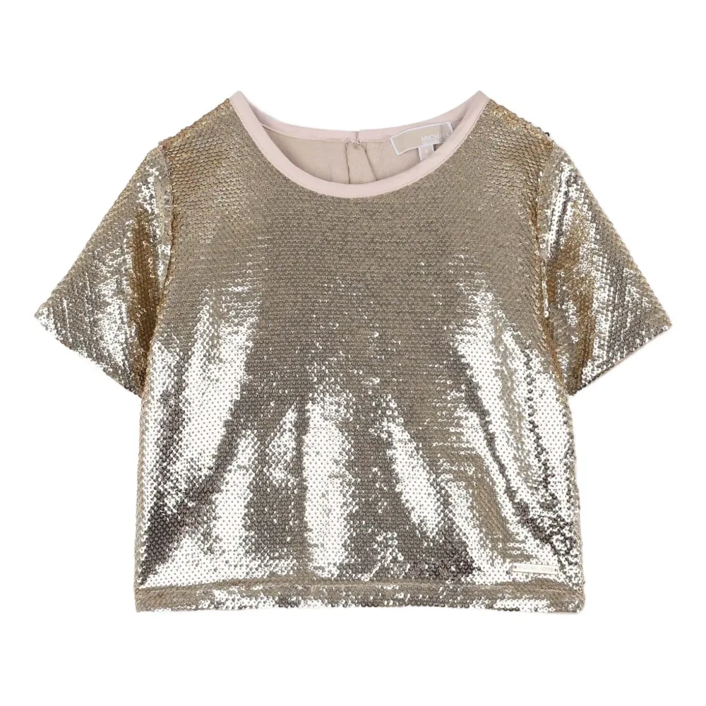 укороченный топ с пайетками