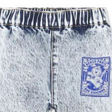 джинсовые шорты с эффектом потертости