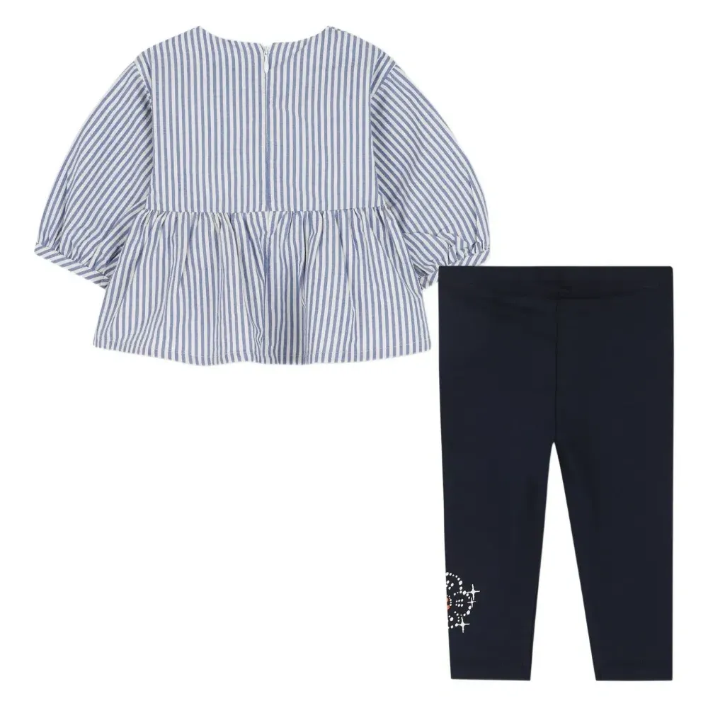 комплект из топа и брюк в полоску