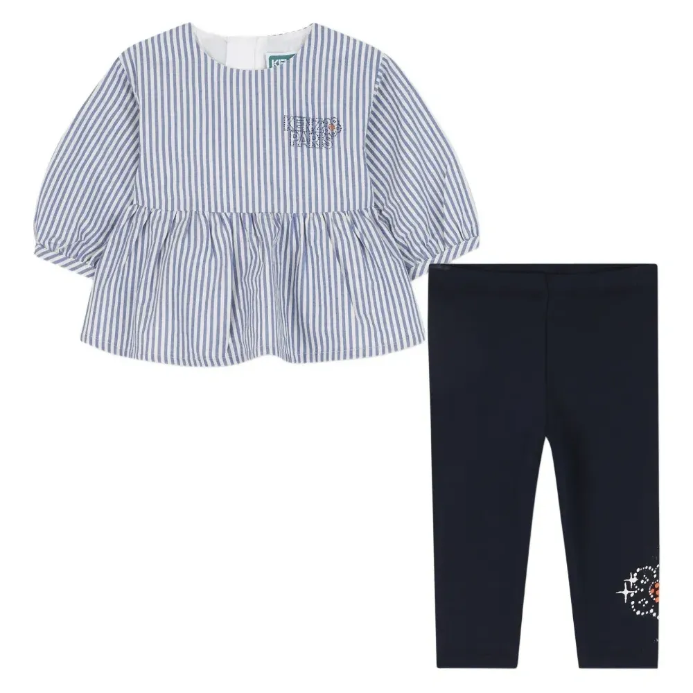 комплект из топа и брюк в полоску