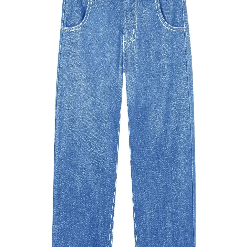 Джинсы с вышитым логотипом