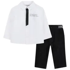 комплект из топа и джинсов с логотипом комплект из топа и джинсов с логотипом