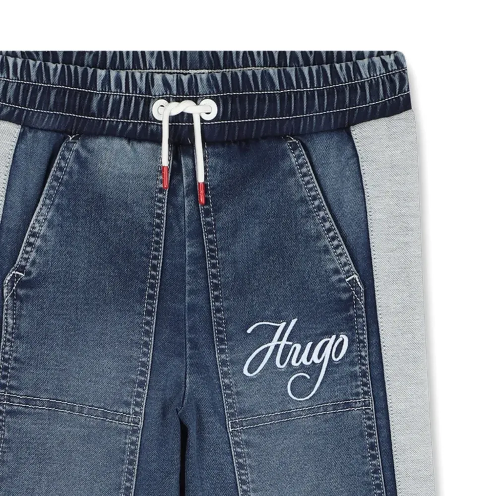 Брюки со вставками и логотипом