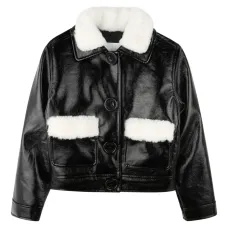 Куртка с воротником из искусственного меха