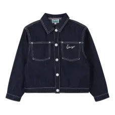 джинсовая куртка с вышитым логотипом