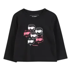 топ с длинными рукавами и графичным принтом