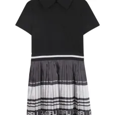 Плиссированное платье в стиле колор-блок Плиссированное платье в стиле колор-блок