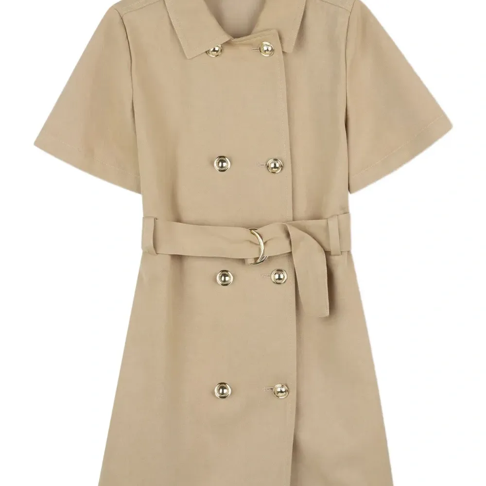 Двубортное платье с поясом