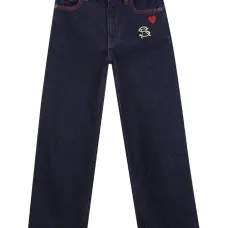 джинсы с вышивкой