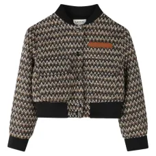 бомбер с узором зигзаг бомбер с узором зигзаг