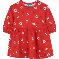 Платье с оборками и цветочным принтом