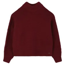 Свитер в рубчик с высоким воротником